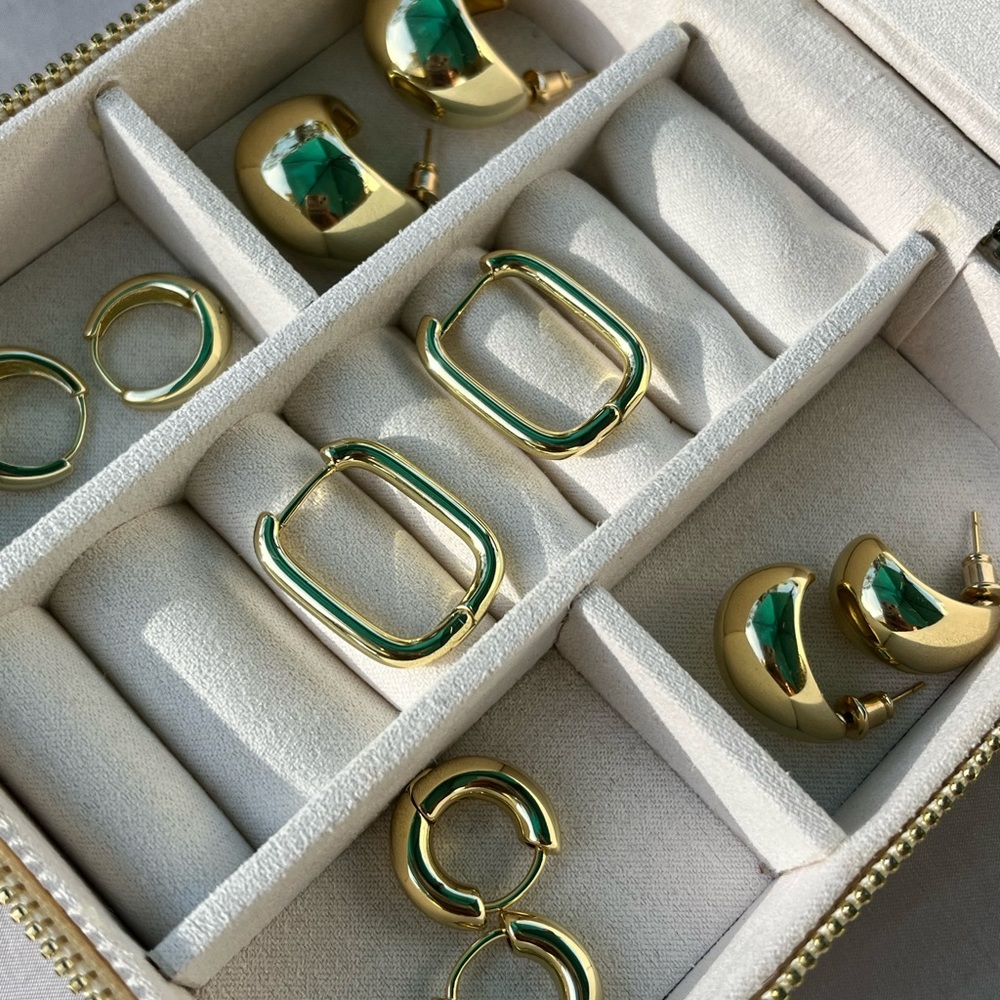 Gold Plated Paperclip Hoops